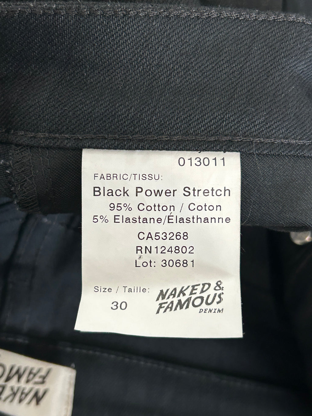 Naked & Famous Raw Skinny Stretch Denim