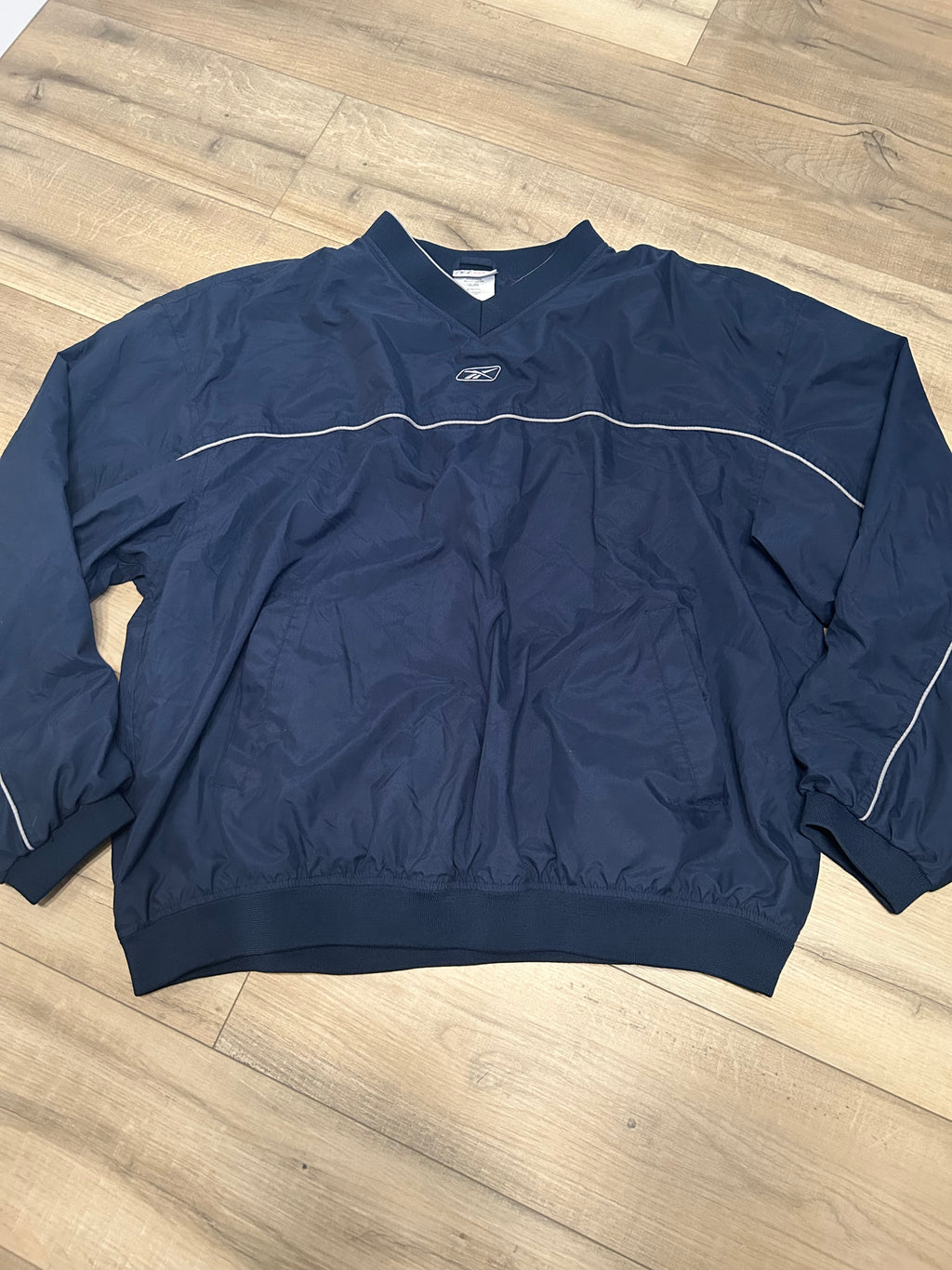 Vintage Reebok V-Neck Pullover Windbreaker