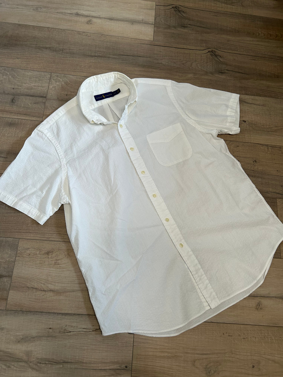 Ralph Lauren Button Up Seersucker Shirt