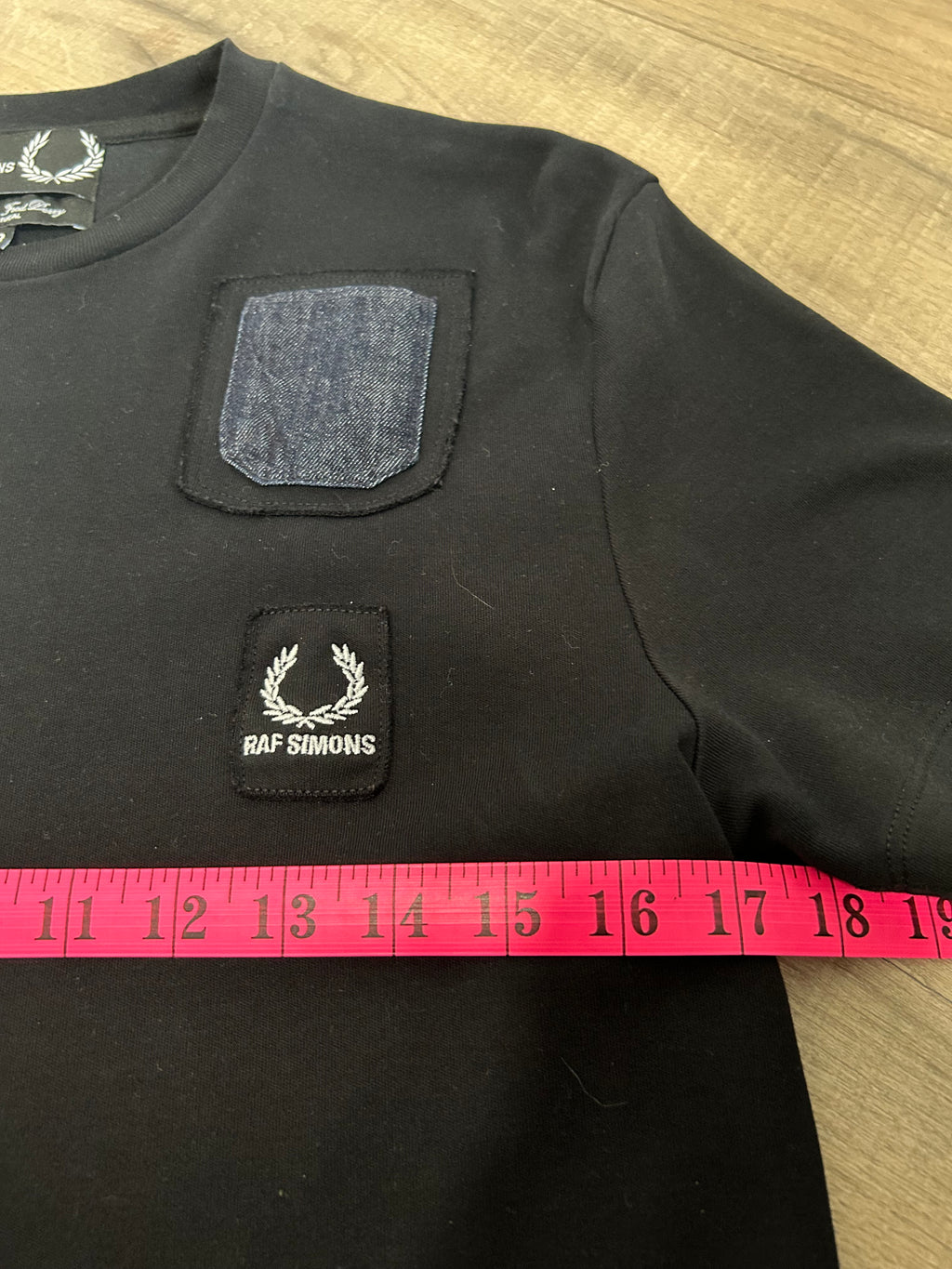 Raf Simons x Fred Perry Denim Chest Patch T-Shirt