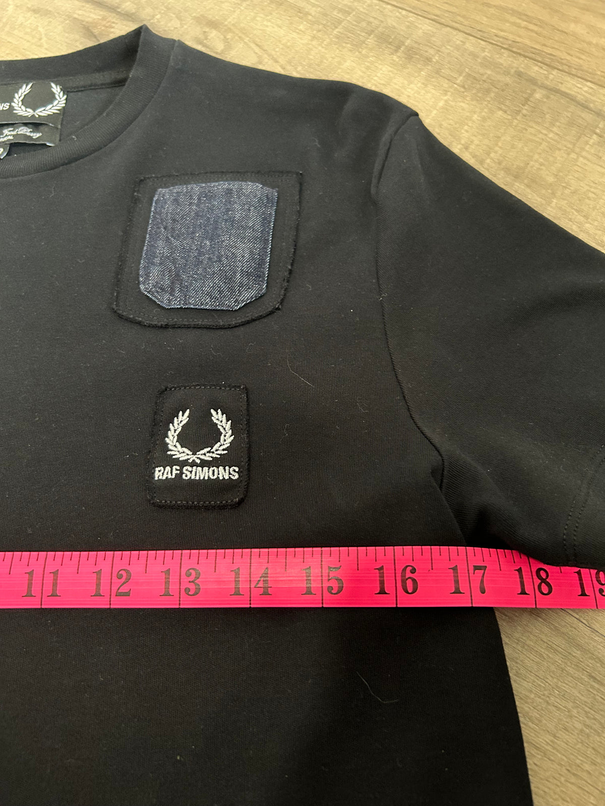 Raf Simons x Fred Perry Denim Chest Patch T-Shirt