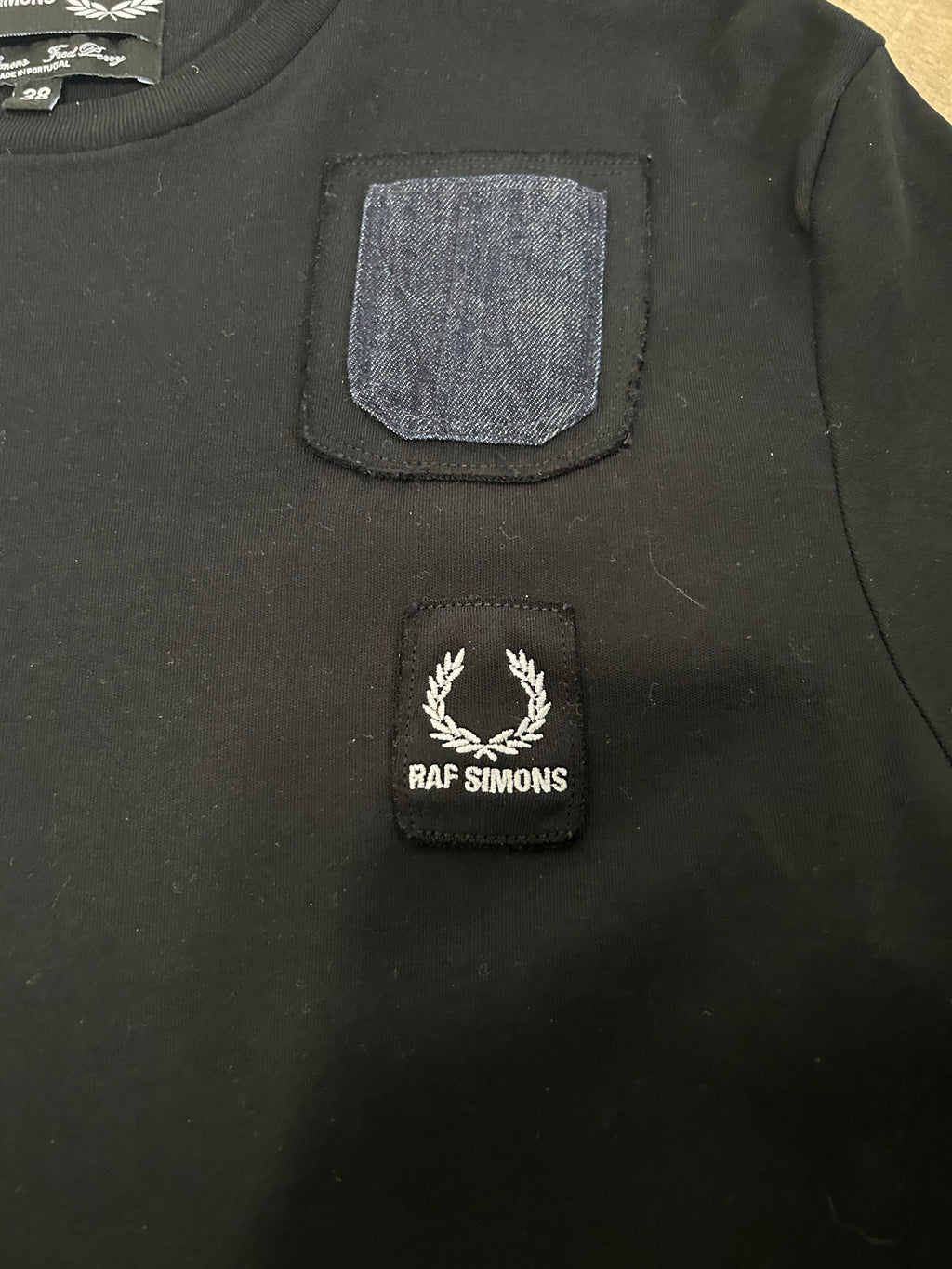 Raf Simons x Fred Perry Denim Chest Patch T-Shirt
