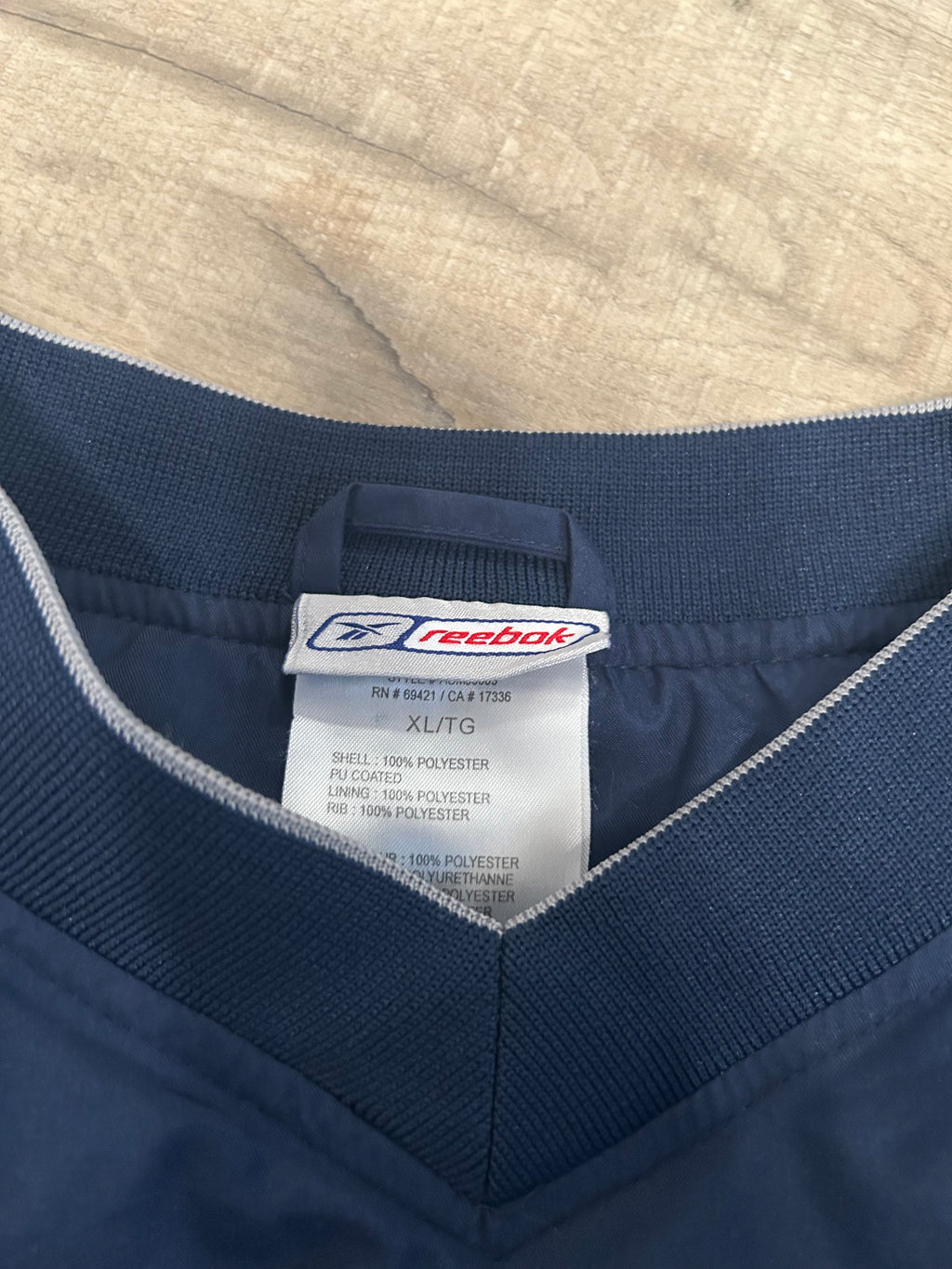 Vintage Reebok V-Neck Pullover Windbreaker