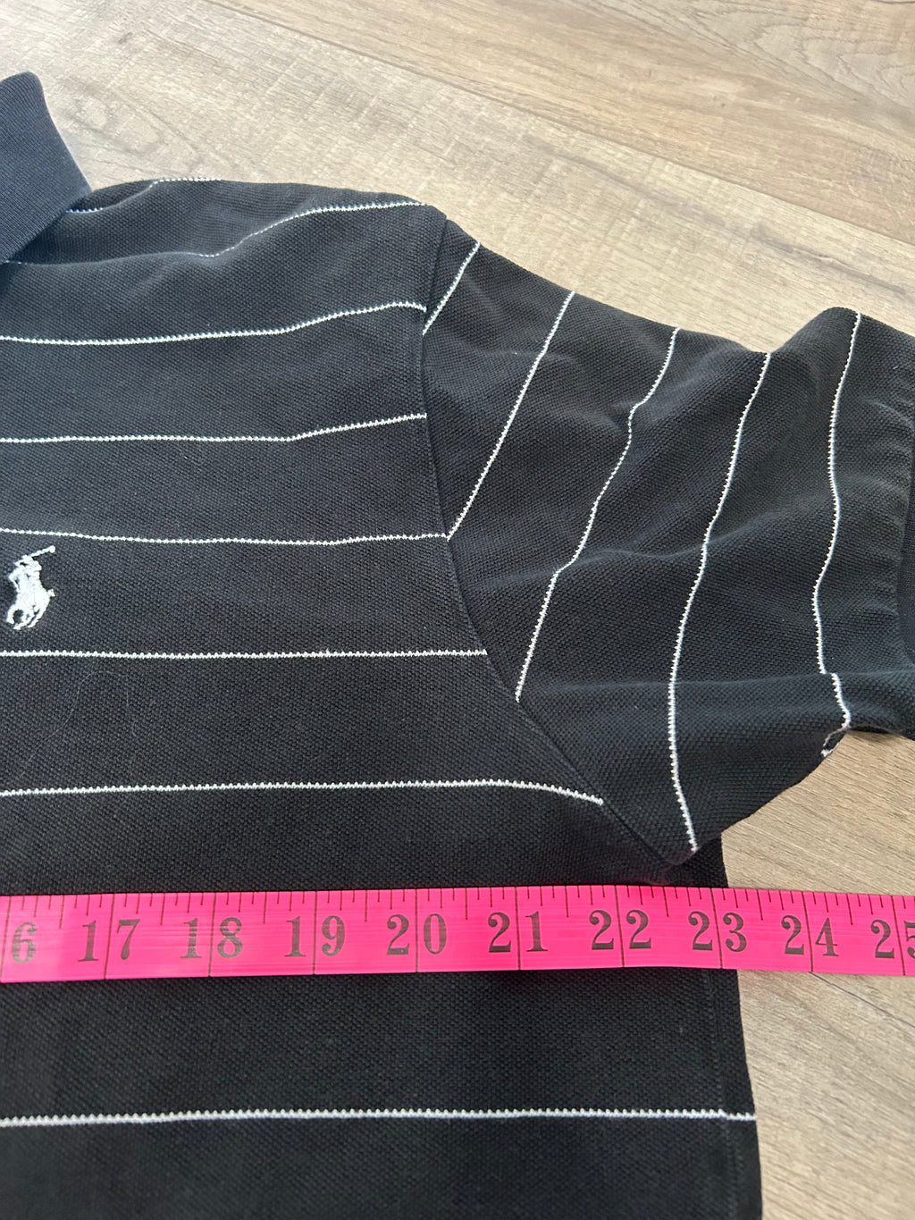 Ralph Lauren Black & White Striped Polo