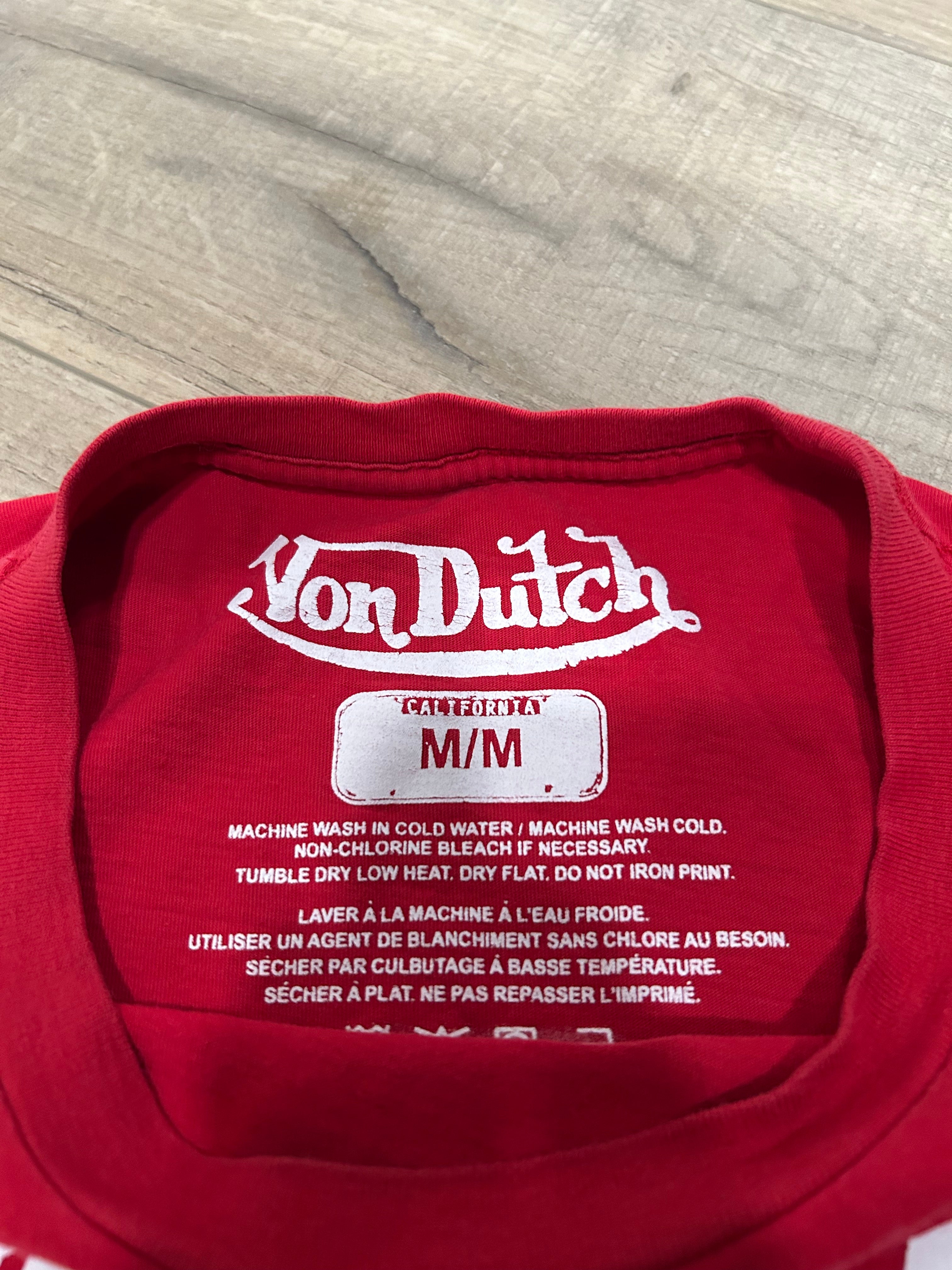 Red Von Dutch Double Graphic T-Shirt