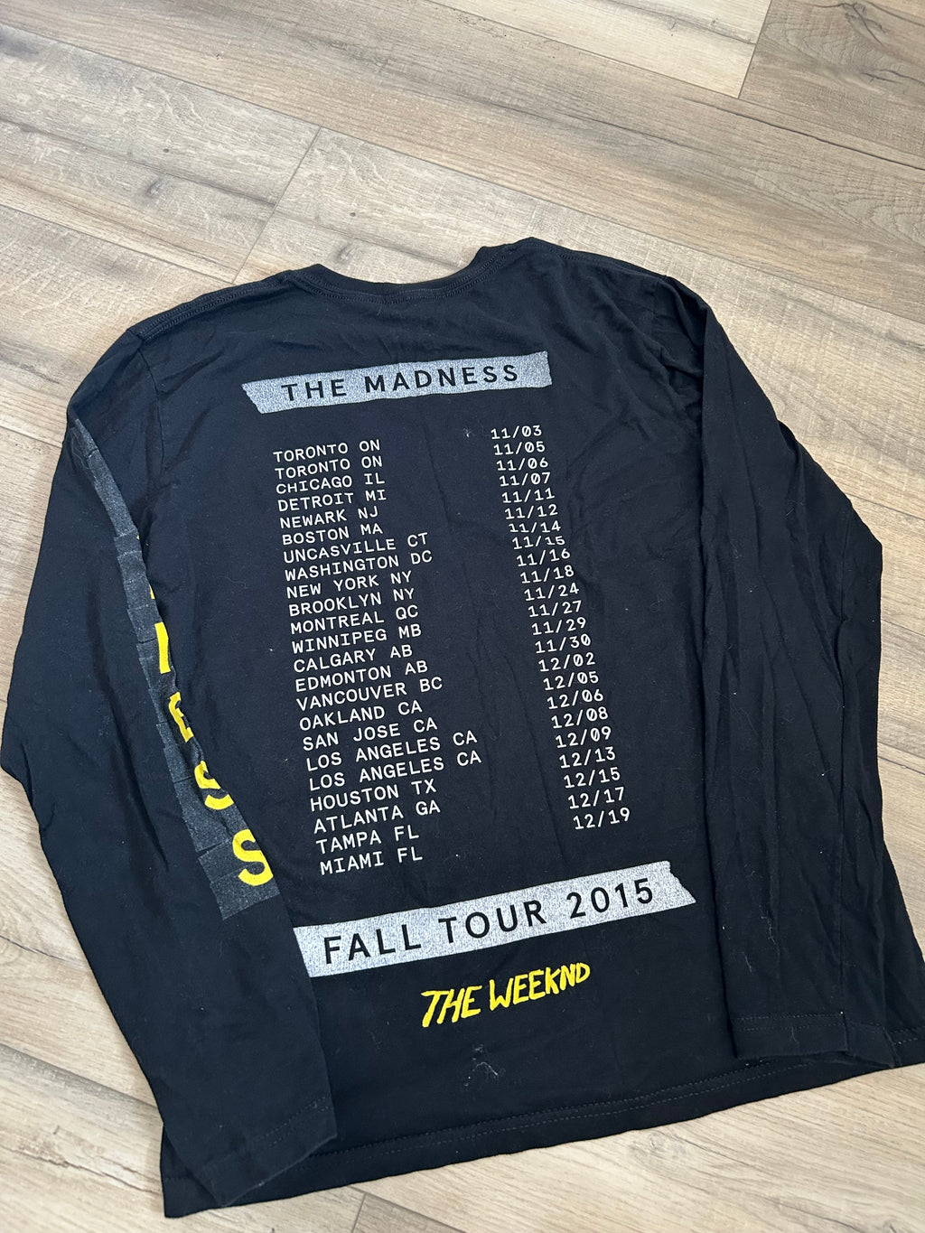 The Weeknd 2015 “Beauty Behind the Madness” Tour Shirt