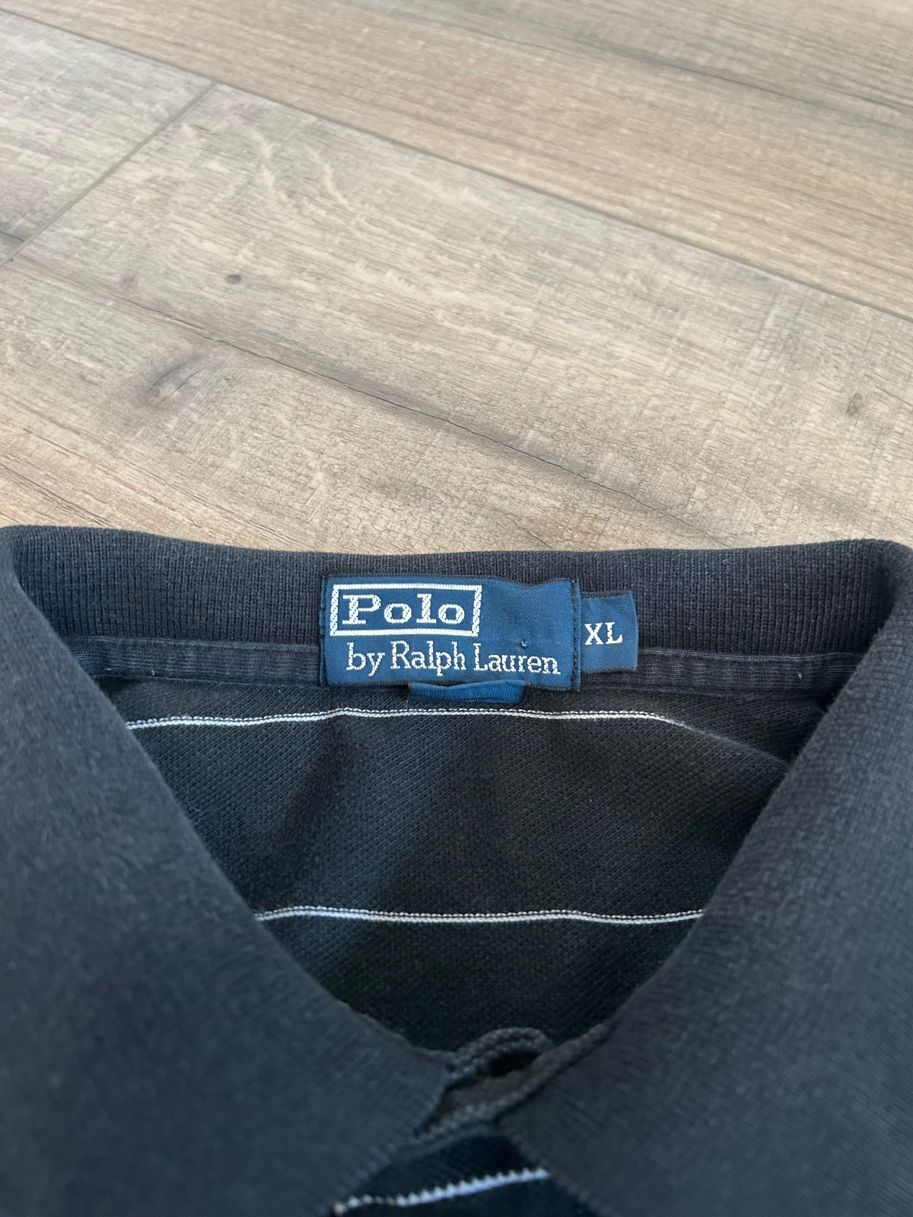 Ralph Lauren Black & White Striped Polo