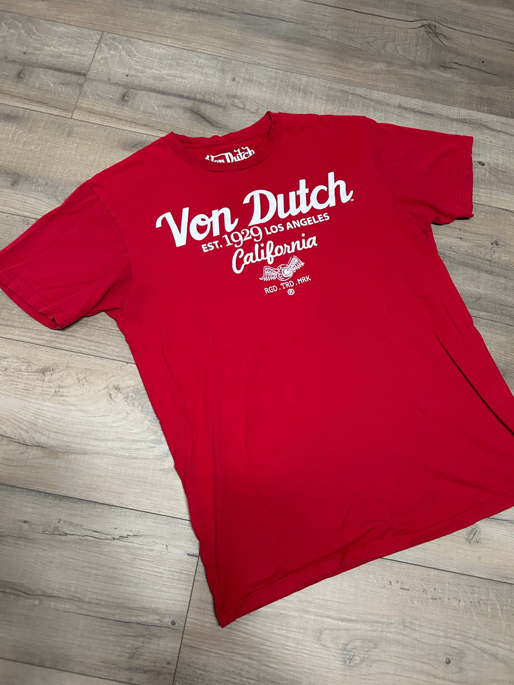 Red Von Dutch Double Graphic T-Shirt