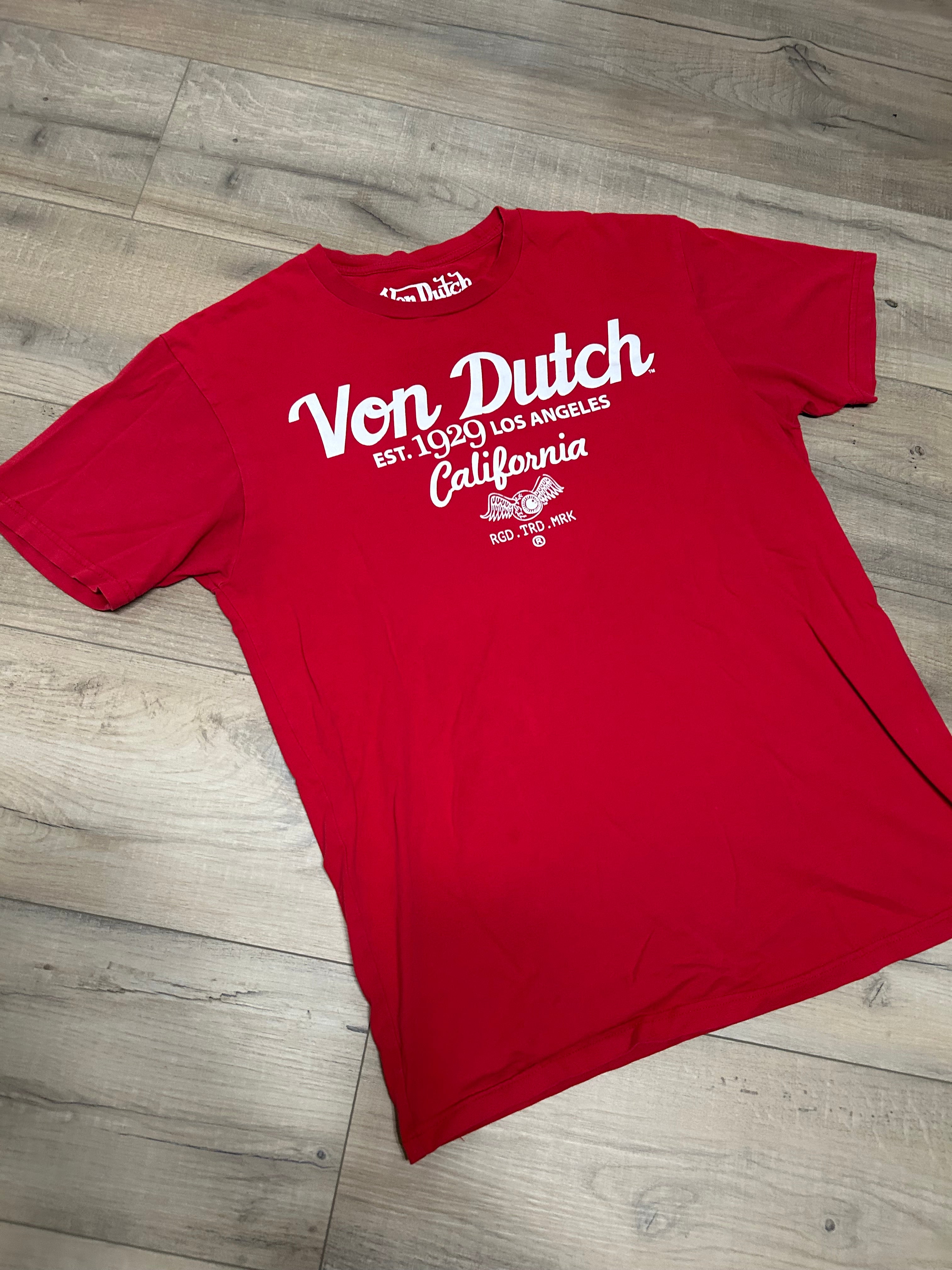 Red Von Dutch Double Graphic T-Shirt
