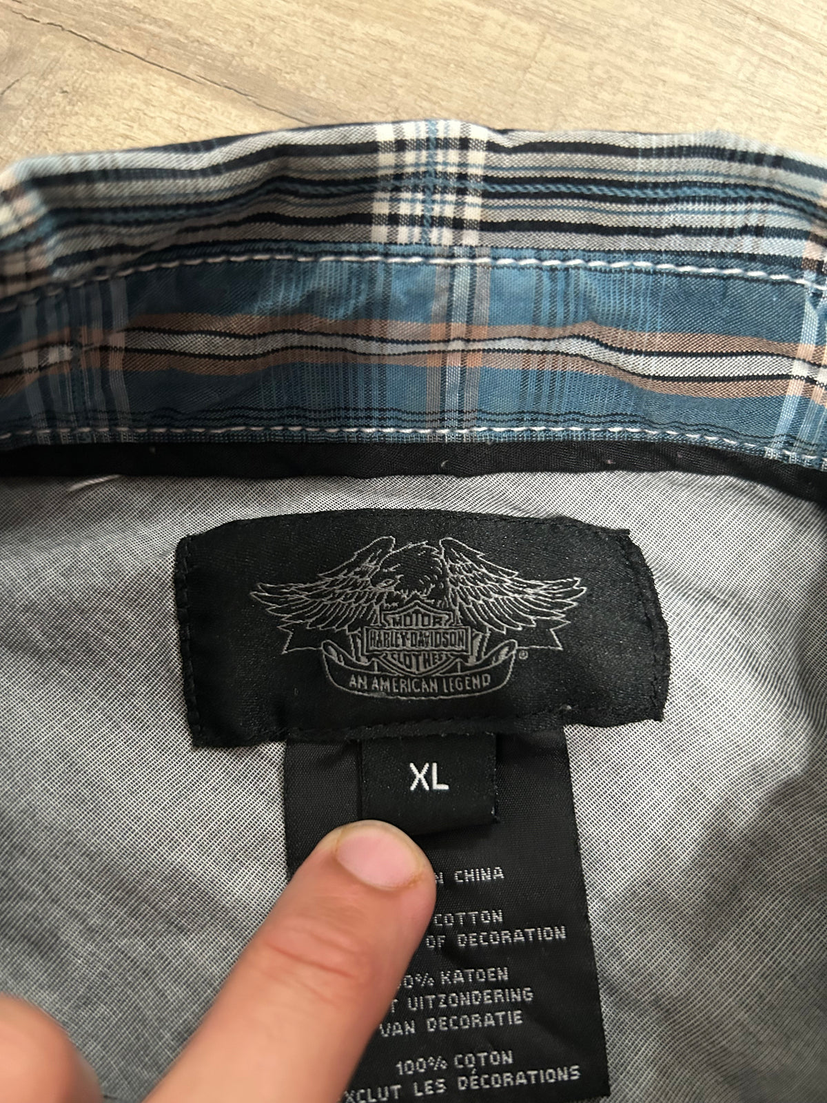Harley Davidson Embroidered Short Sleeve Button Up Shirt