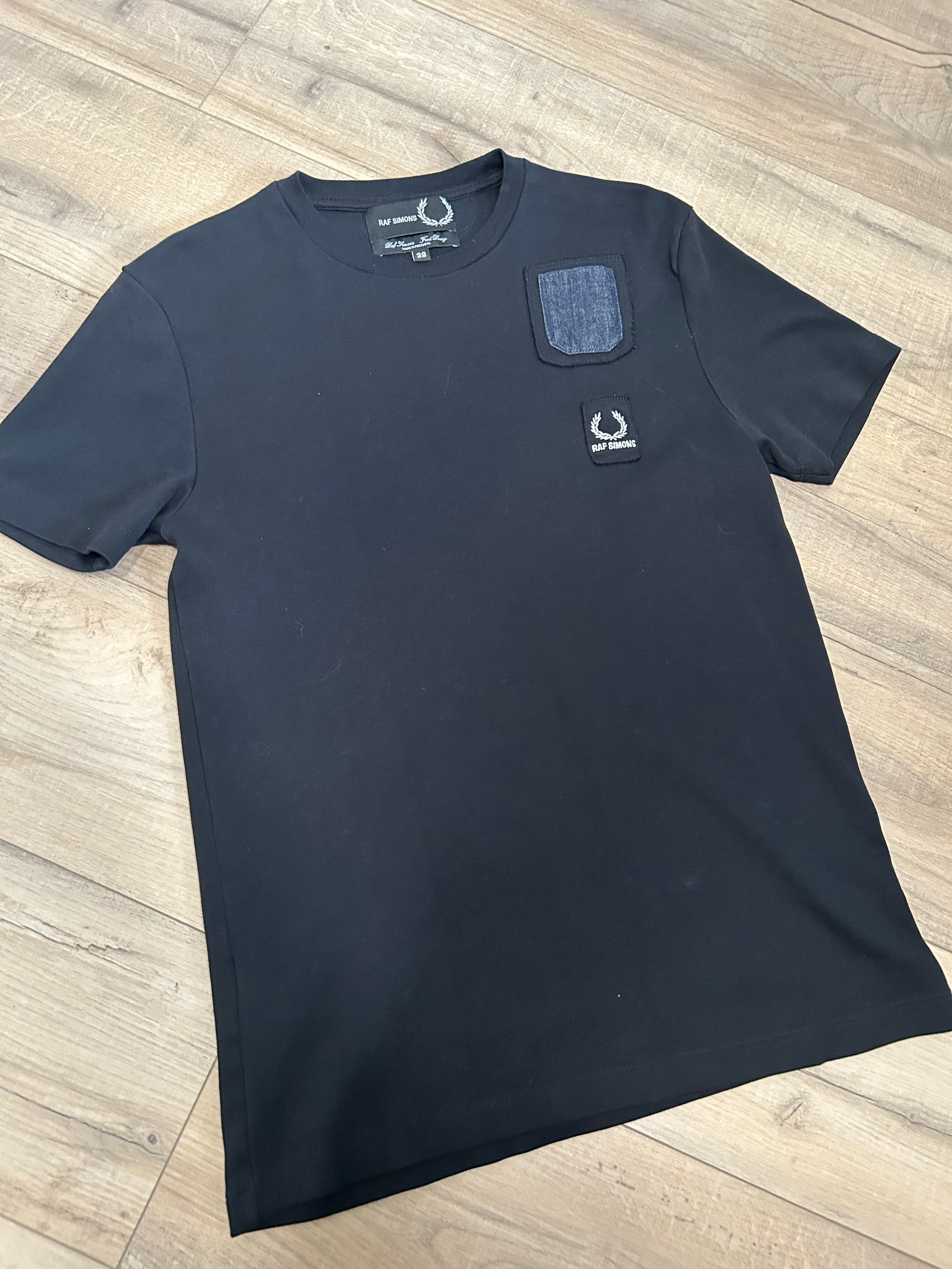 Raf Simons x Fred Perry Denim Chest Patch T-Shirt