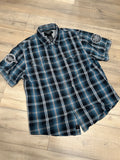 Harley Davidson Embroidered Short Sleeve Button Up Shirt